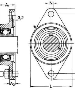 Brida Soporte oval SKF FYTB 508 mm