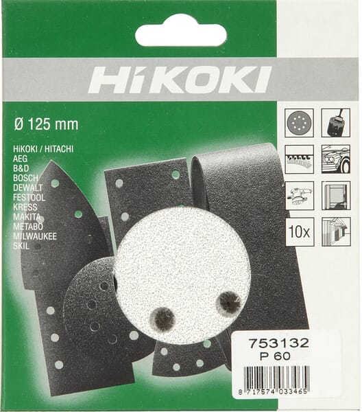 Discos de lijar Ø125 mm k60 10 unidades blanco 3 Discos de lijar Ø125 mm k60 10 unidades blanco - Imagen 3