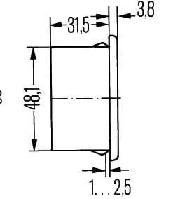 Alojamiento soporte interruptor, izda./dcha.