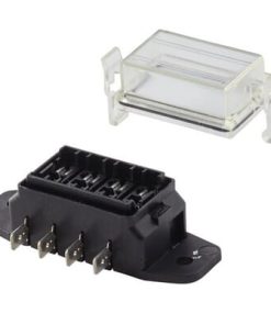 Caja de fusibles 4 polos terminal plano