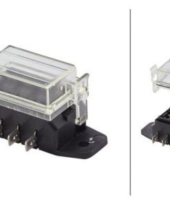 Caja de fusibles 4 polos terminal plano