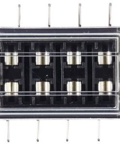 Caja de fusibles 4 polos terminal plano