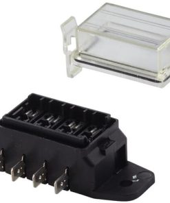 Caja de fusibles 4 polos terminal plano