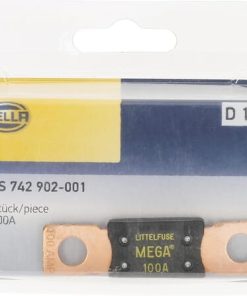 Fusible Mega 100A Longitud 68,6mm amarillo Hella