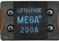 Fusible Mega 200A Longitud 68,6mm azul Hella