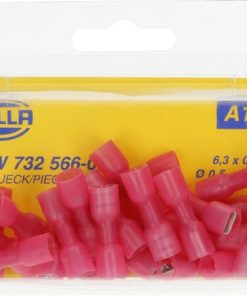 Conector cable plano con funda aislante rojo