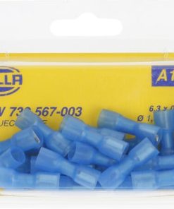 Enchufe plano hembra, rojo 1,5-2,5 mm² 6,3x0,8mm, blister (25 uds.), Hella