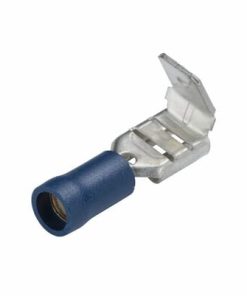 Enchufe plano hembra-macho con funda, azul 1,5-2,5 mm²