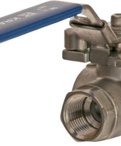Válvula de esfera de 3 vías L 1/2" acero inoxidable 13 Válvula de esfera de 3 vías L 1/2" acero inoxidable