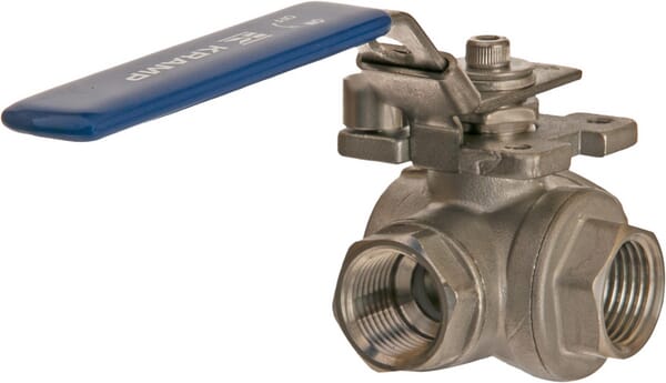 Válvula de esfera de 3 vías L 1/2" acero inoxidable 7 Válvula de esfera de 3 vías L 1/2" acero inoxidable - Imagen 7