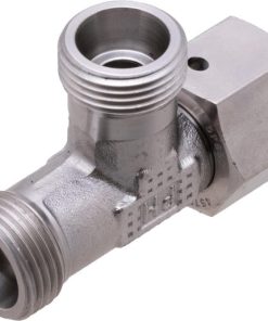 Racor en T ajustable 12S acero inox.
