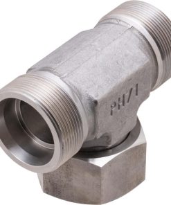 Racor en T ajustable 38S acero inox.