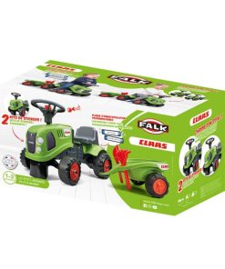 Tractor infantil Claas con remolque, rastrillo & pala