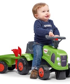 Tractor infantil Claas con remolque, rastrillo & pala