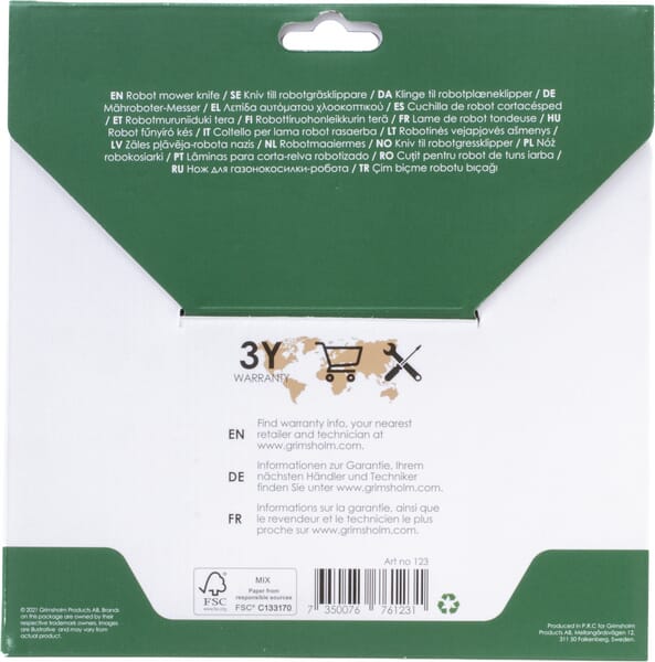 Cuchilla válida para robot segadora Stiga Autoclip, 29 cm 7 Cuchilla válida para robot segadora Stiga Autoclip, 29 cm - Imagen 7