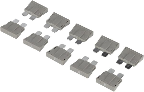 Fusible estándar de tipo cuchilla 80V 2A, gris, paquete 10 uds., Kramp 4 Fusible estándar de tipo cuchilla 80V 2A, gris, paquete 10 uds., Kramp - Imagen 4