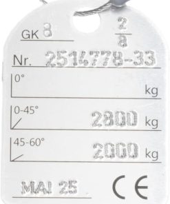 Suspensión de cadena 2 patas, 2m, 8mm 29 Suspensión de cadena 2 patas, 2m, 8mm