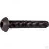 Tornillo alomado Allen 6x16 con brida 10.9, negro