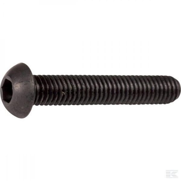 Tornillo alomado Allen 6x16 con brida 10.9, negro 1 Tornillo alomado Allen 6x16 con brida 10.9, negro