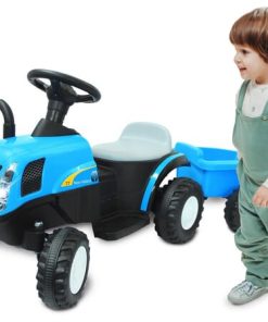 Tractor New Hollandcon remolque azul 6V