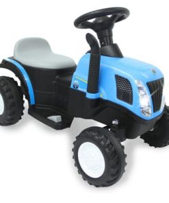Tractor New Hollandcon remolque azul 6V