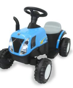 Tractor New Hollandcon remolque azul 6V