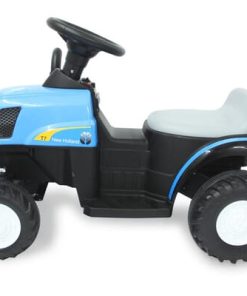 Tractor New Hollandcon remolque azul 6V