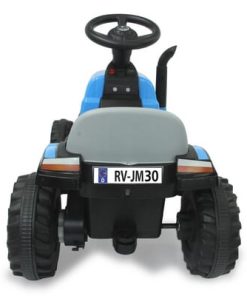 Tractor New Hollandcon remolque azul 6V