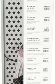 Expositor de venta con LED válido para balizas LED universales