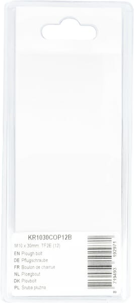 Perno de arado M10 x 30 mm, TF2E (12 uds.) 3 Perno de arado M10 x 30 mm, TF2E (12 uds.) - Imagen 3