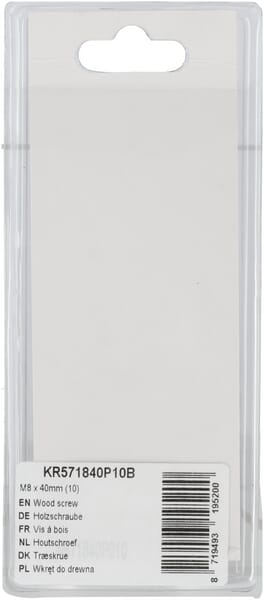 Tornillo para madera M8x40 mm (10 uds.) 5 Tornillo para madera M8x40 mm (10 uds.) - Imagen 5