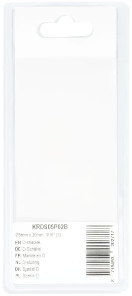 Grillete recto tipo D Ø5 mm x 20 mm, 3/16" (2 uds.) 3 Grillete recto tipo D Ø5 mm x 20 mm, 3/16" (2 uds.) - Imagen 3