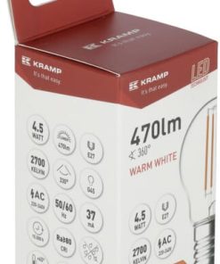 Bombilla Filamento LED - Globo G45 E27 4,5 W 4 Bombilla Filamento LED - Globo G45 E27 4,5 W