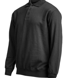 Sudadera polo, color negro, S 75 Sudadera polo, color negro, S