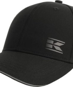 Gorra de béisbol negra con visera gris