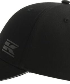 Gorra de béisbol negra con visera gris