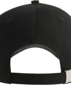 Gorra de béisbol negra con visera gris