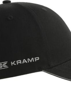 Gorra de béisbol negra con visera gris
