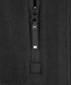 Chaqueta polar, color negro, 4XL