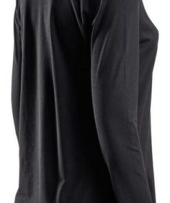 Camiseta de mujer de manga larga, color negro, S - Imagen 13