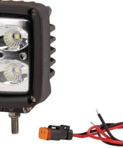 Faro de trabajo LED, 40W, 4500lm, cuadrado, blanco, 101x74.5x98mm, enchufe Deutsch, proyector amplio, 4 LEDs, Kramp