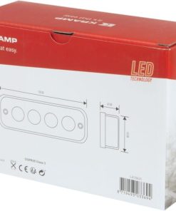 Luz de trabajo led, 20 W, 1750 lm, rectangular, Kramp
