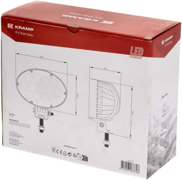 Luz de trabajo LED, 65 W, 5200 lm, ovalada, Kramp 16 Luz de trabajo LED, 65 W, 5200 lm, ovalada - Imagen 16