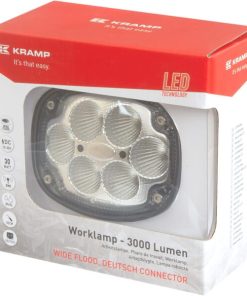 Luz de trabajo LED, 30 W, 3000 lm, ovalada, Kramp