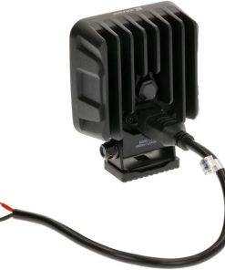 Faro de trabajo LED, 90 W, 6800 lm, cuadrado, 12/24 V, blanco, 108 x 120,7 x 52,7 mm enchufe Deutsch, luz de proyección, 18 LEDs
