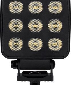 Faro de trabajo LED, 90 W, 6800 lm, cuadrado, 12/24 V, blanco, 108 x 120,7 x 52,7 mm enchufe Deutsch, luz de proyección, 18 LEDs