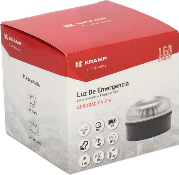 Faro de emergencia destellante/rotativo V16 - 9 V, ámbar/blanco 8 Faro de emergencia destellante/rotativo V16 - 9 V, ámbar/blanco - Imagen 8