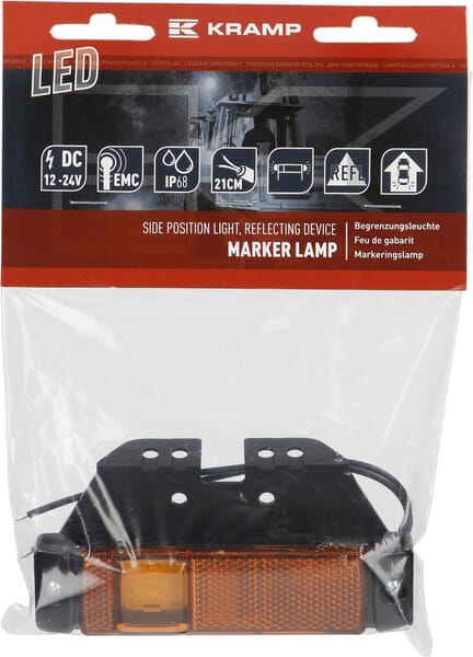 Luz de galibó LED, rectangular, 12-24 V, 130 x 32 x 20,5 mm, Kramp 13 Luz de galibó LED, rectangular, 12-24 V, 130 x 32 x 20,5 mm - Imagen 13