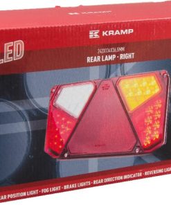 Luz trasera multifunción LED, rectangular, dcha., 12-24 V, 242 x 134 x 36,5 mm, 7 pines, Kramp 28 Luz trasera multifunción LED, rectangular, dcha., 12-24 V, 242 x 134 x 36,5 mm, 7 pines, Kramp