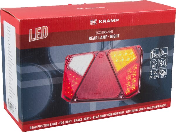 Luz trasera multifunción LED, rectangular, dcha., 12-24 V, 242 x 134 x 36,5 mm, 7 pines, Kramp 14 Luz trasera multifunción LED, rectangular, dcha., 12-24 V, 242 x 134 x 36,5 mm, 7 pines - Imagen 14
